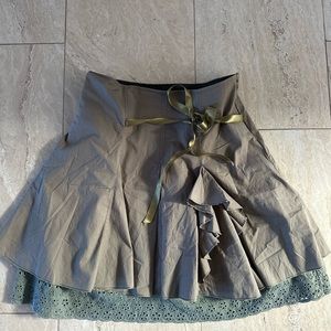 Green skirt made in Italy